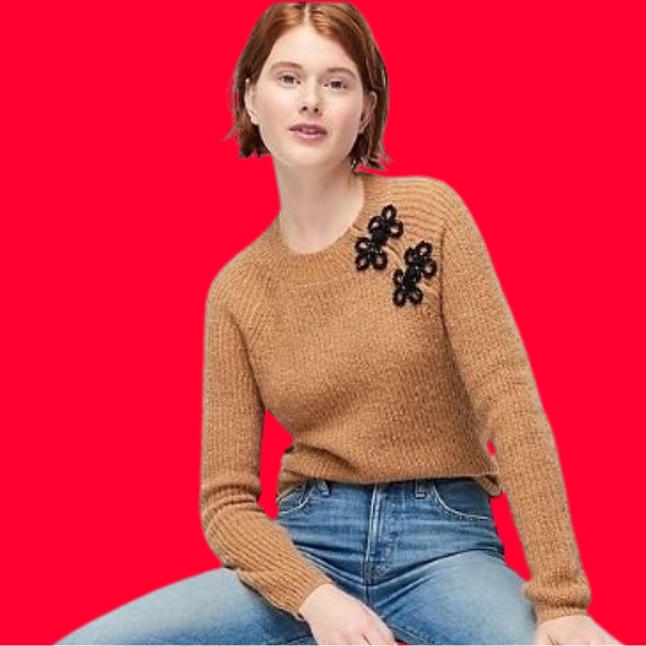 J Crew Heather Acorn color Ribbed sweater - Picture 3 of 9